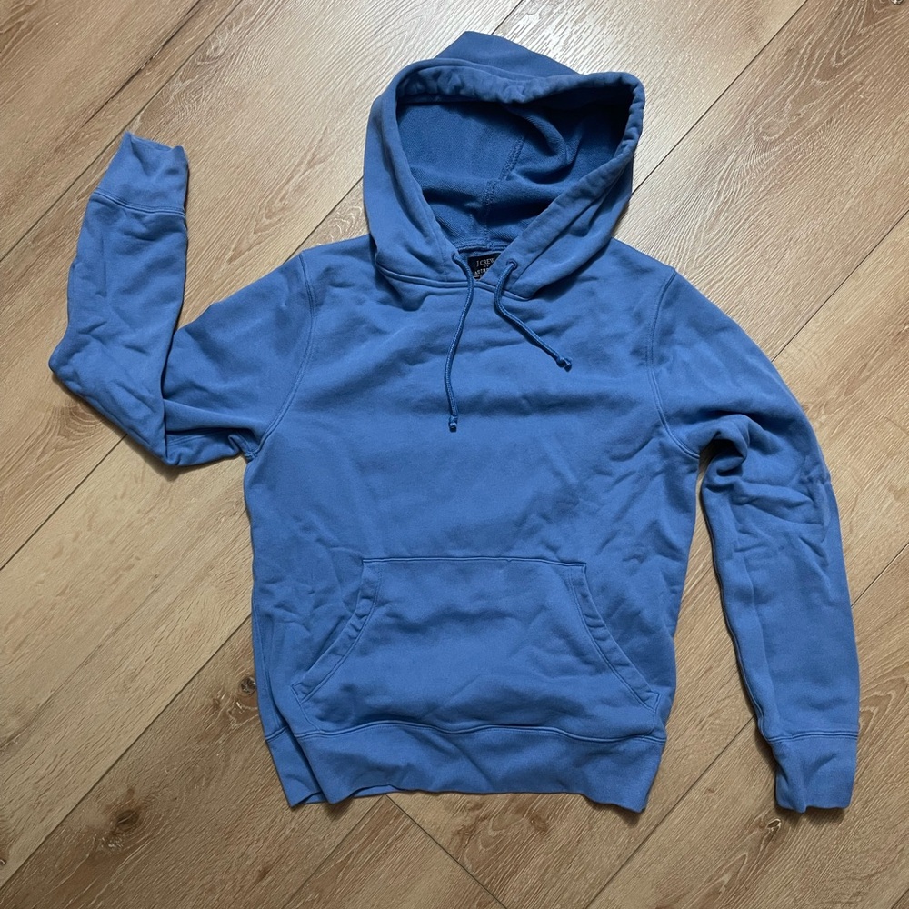 J. Crew Authentic Fleece Blue Hoodie for Men